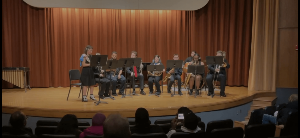 Jamiia Franklin with the SMSE Jazz Ensemble 2023